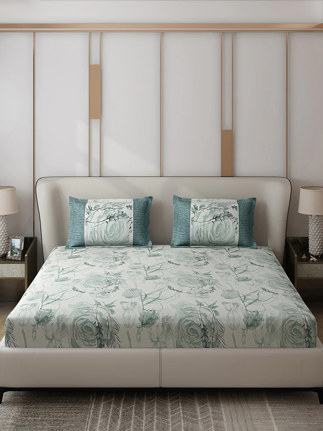 130 GSM Polyester Double Bed 1 Bedsheet with 2 Pillow Covers (Vibrant) - Image 3