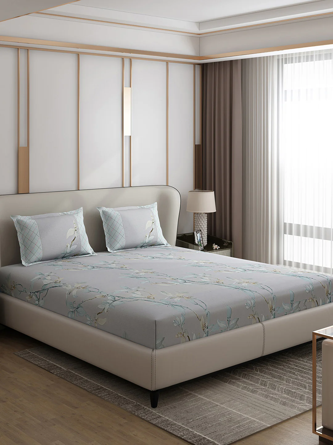 130 GSM Polyester Double Bed 1 Bedsheet with 2 Pillow Covers (Vibrant) - Image 4