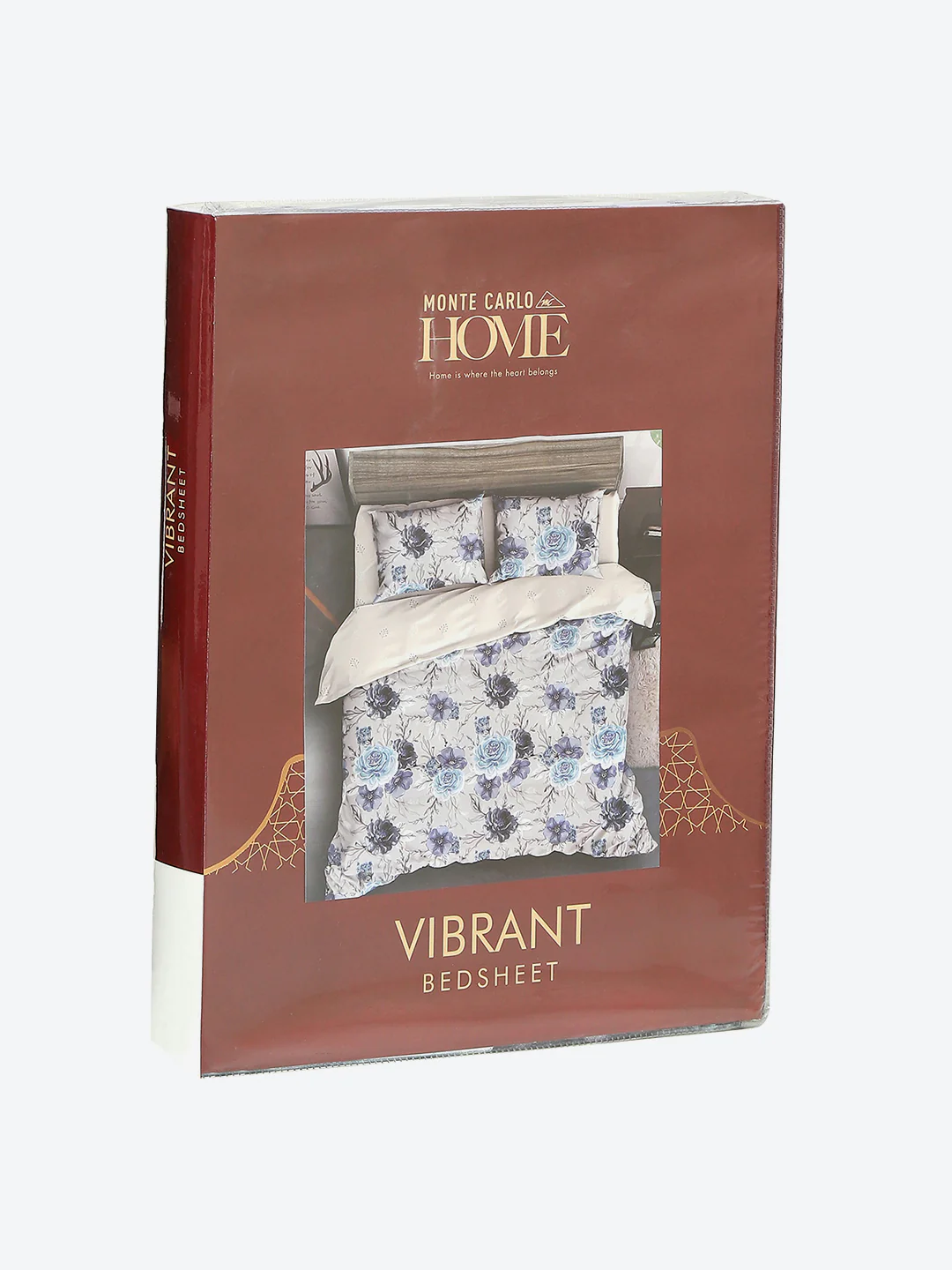130 GSM Polyester Double Bed 1 Bedsheet with 2 Pillow Covers (Vibrant) - Image 9