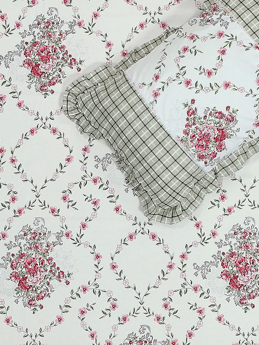 130 GSM Polyester Double Bed 1 Bedsheet with 2 Pillow Covers (Vibrant) - Image 5