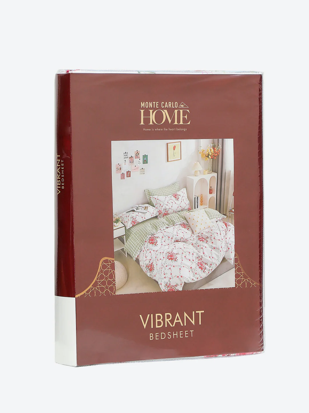 130 GSM Polyester Double Bed 1 Bedsheet with 2 Pillow Covers (Vibrant) - Image 9