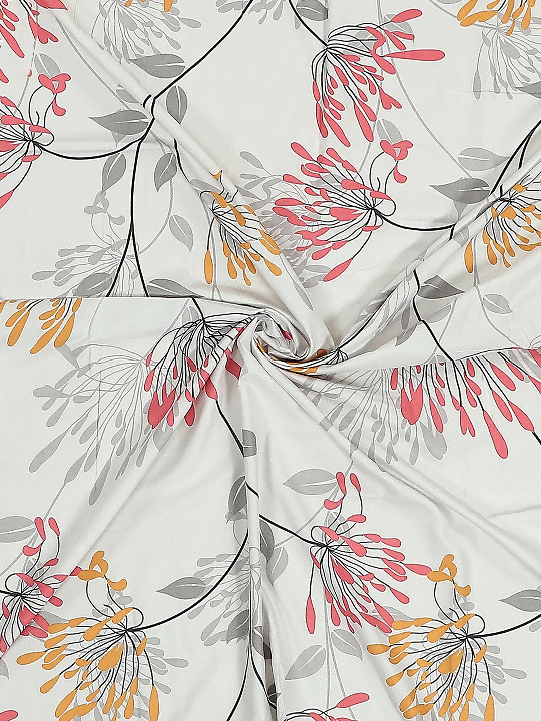 130 GSM Polyester Double Bed 1 Bedsheet with 2 Pillow Covers (Vibrant) - Image 8