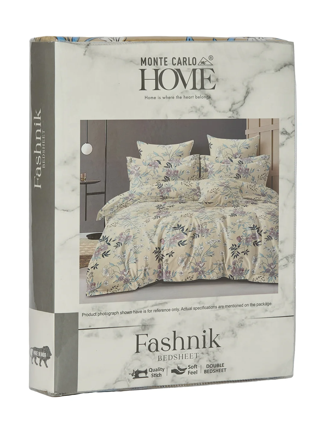 130 GSM Polyester Double Bed Bedsheet with 2 Pillow Covers Fashnik Collection - Image 11