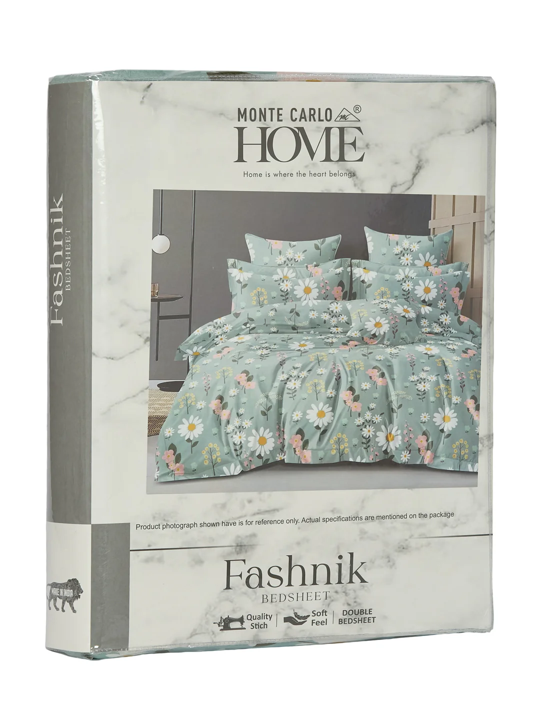 130 GSM Polyester Double Bed Bedsheet with 2 Pillow Covers Fashnik Collection - Image 11