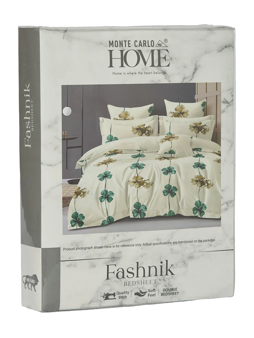 130 GSM Polyester Double Bed Bedsheet with 2 Pillow Covers Fashnik Collection - Image 11