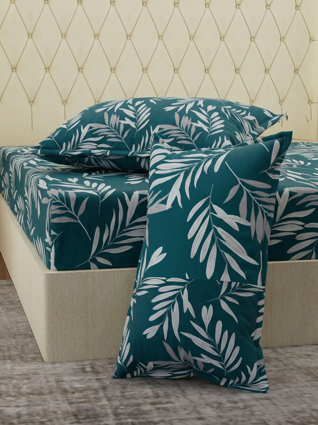 130 GSM Polyester Double Bed Bedsheet with 2 Pillow Covers Fashnik Collection - Image 5