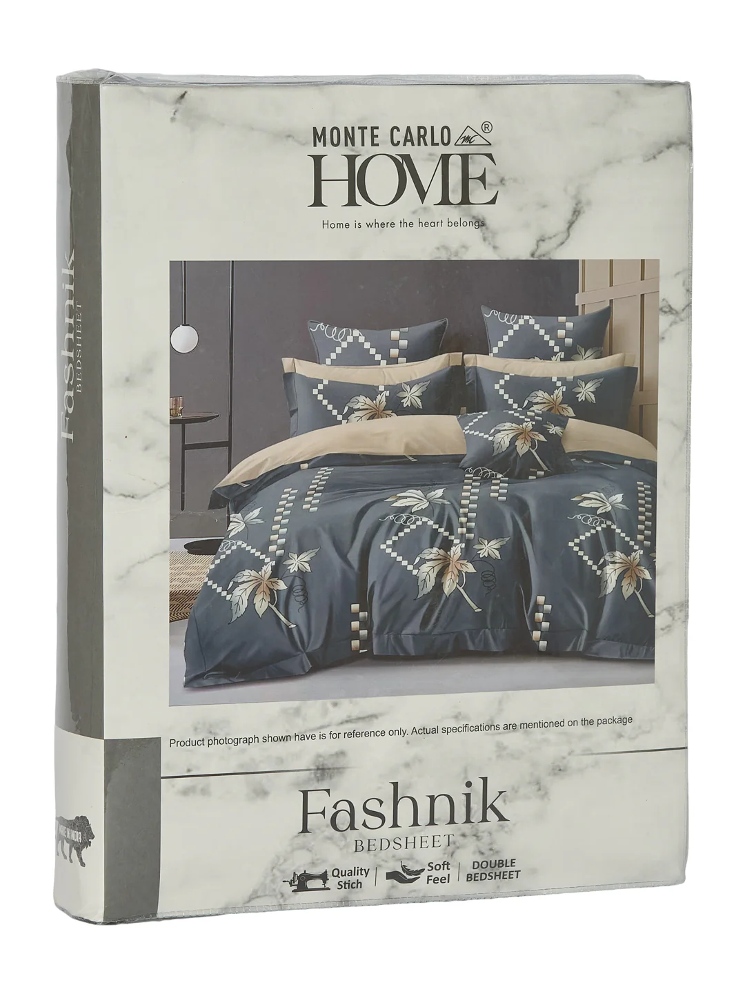 130 GSM Polyester Double Bed Bedsheet with 2 Pillow Covers Fashnik Collection - Image 11