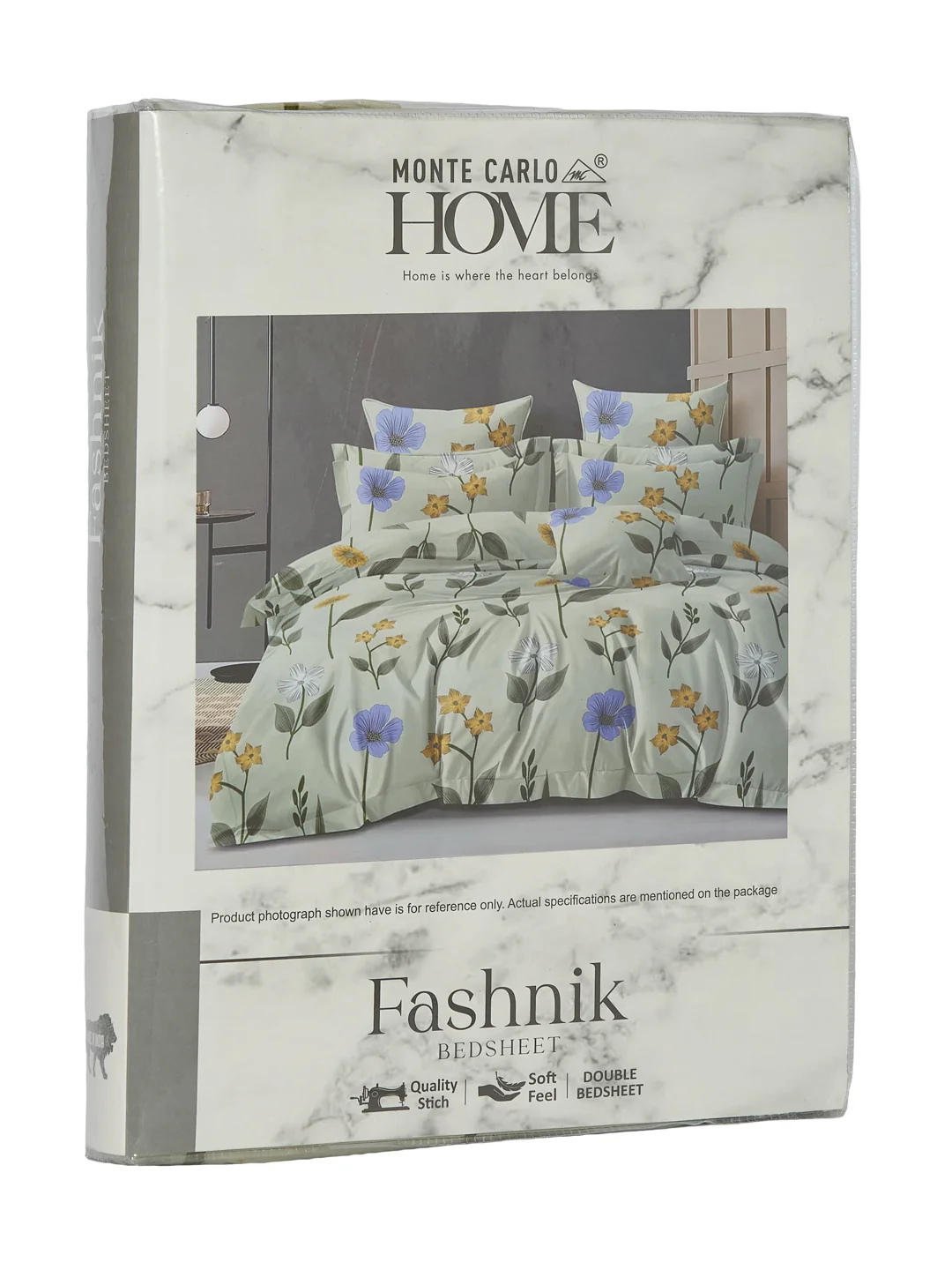 130 GSM Polyester Double Bed Bedsheet with 2 Pillow Covers Fashnik Collection - Image 11