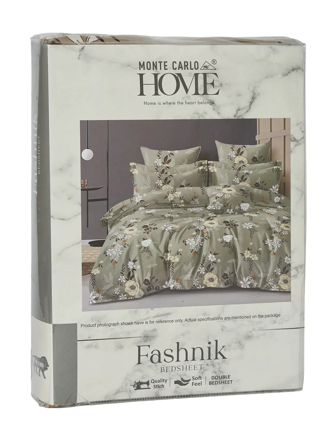130 GSM Polyester Double Bed Bedsheet with 2 Pillow Covers Fashnik Collection - Image 11