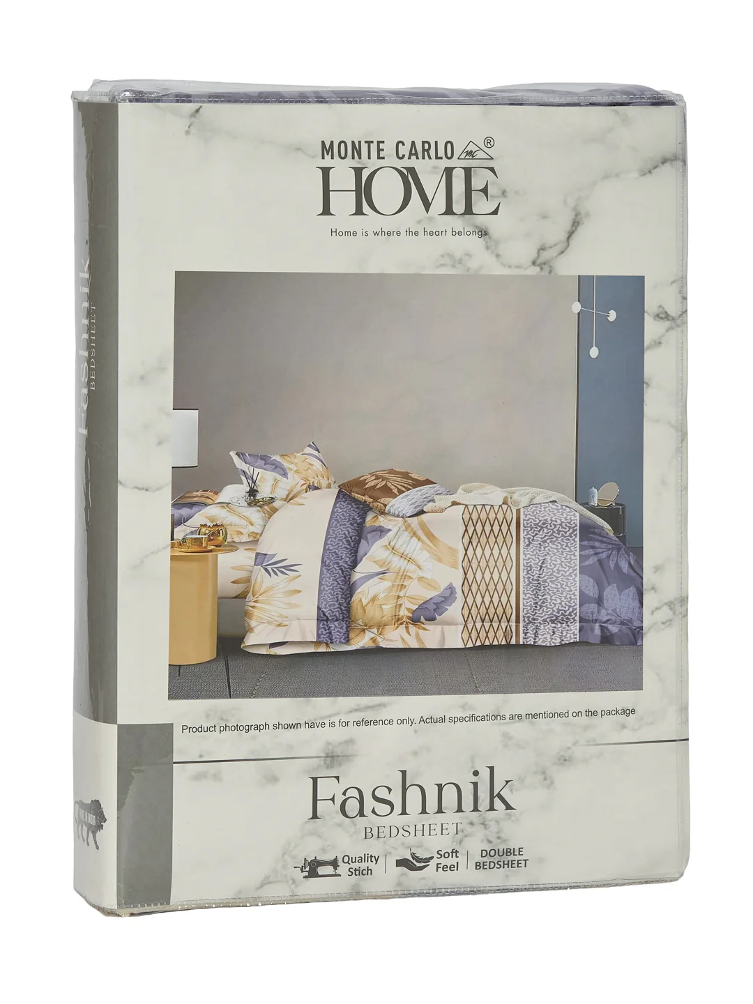 130 GSM Polyester Double Bed Bedsheet with 2 Pillow Covers Fashnik Collection - Image 11