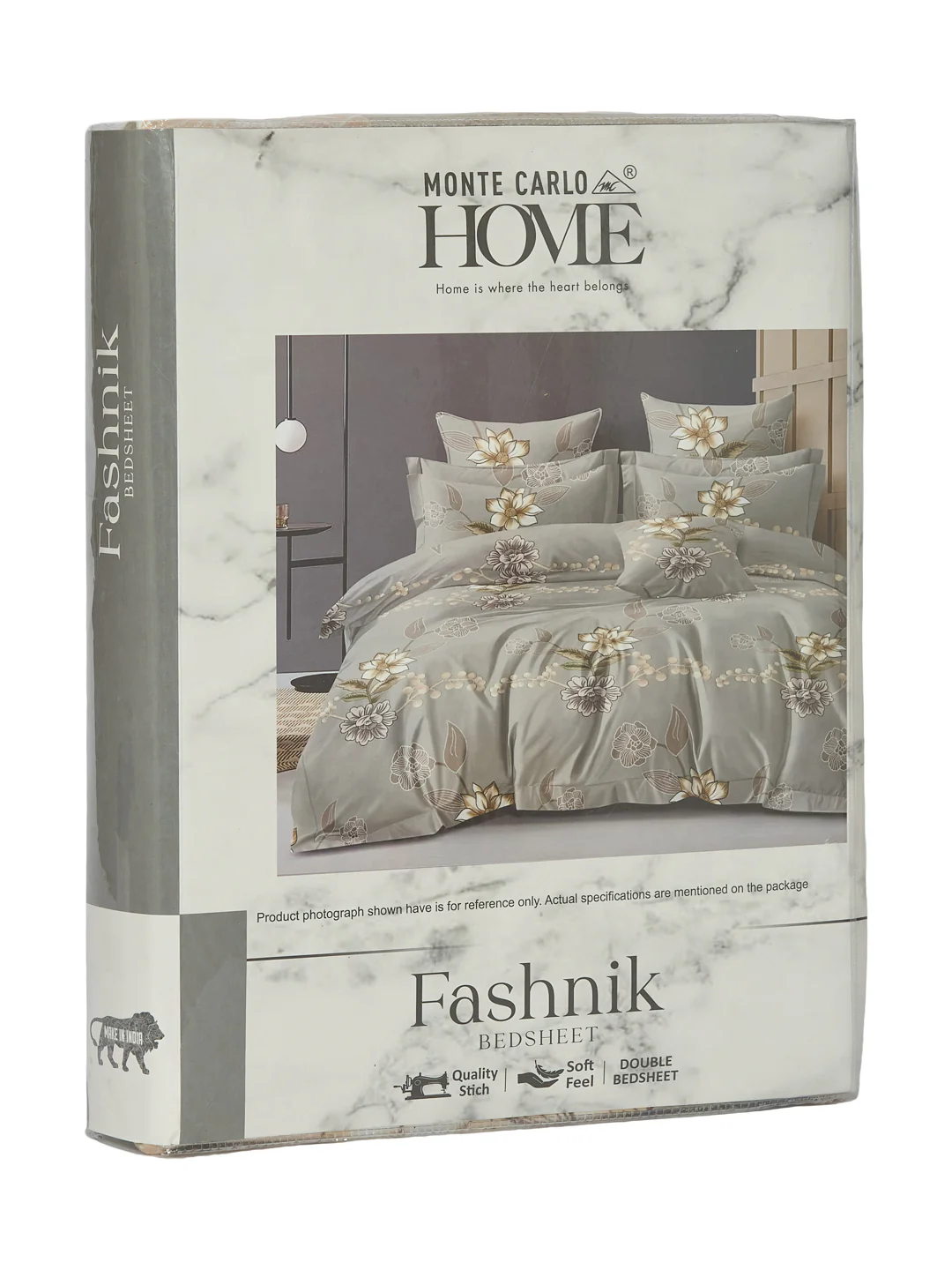 130 GSM Polyester Double Bed Bedsheet with 2 Pillow Covers Fashnik Collection - Image 11