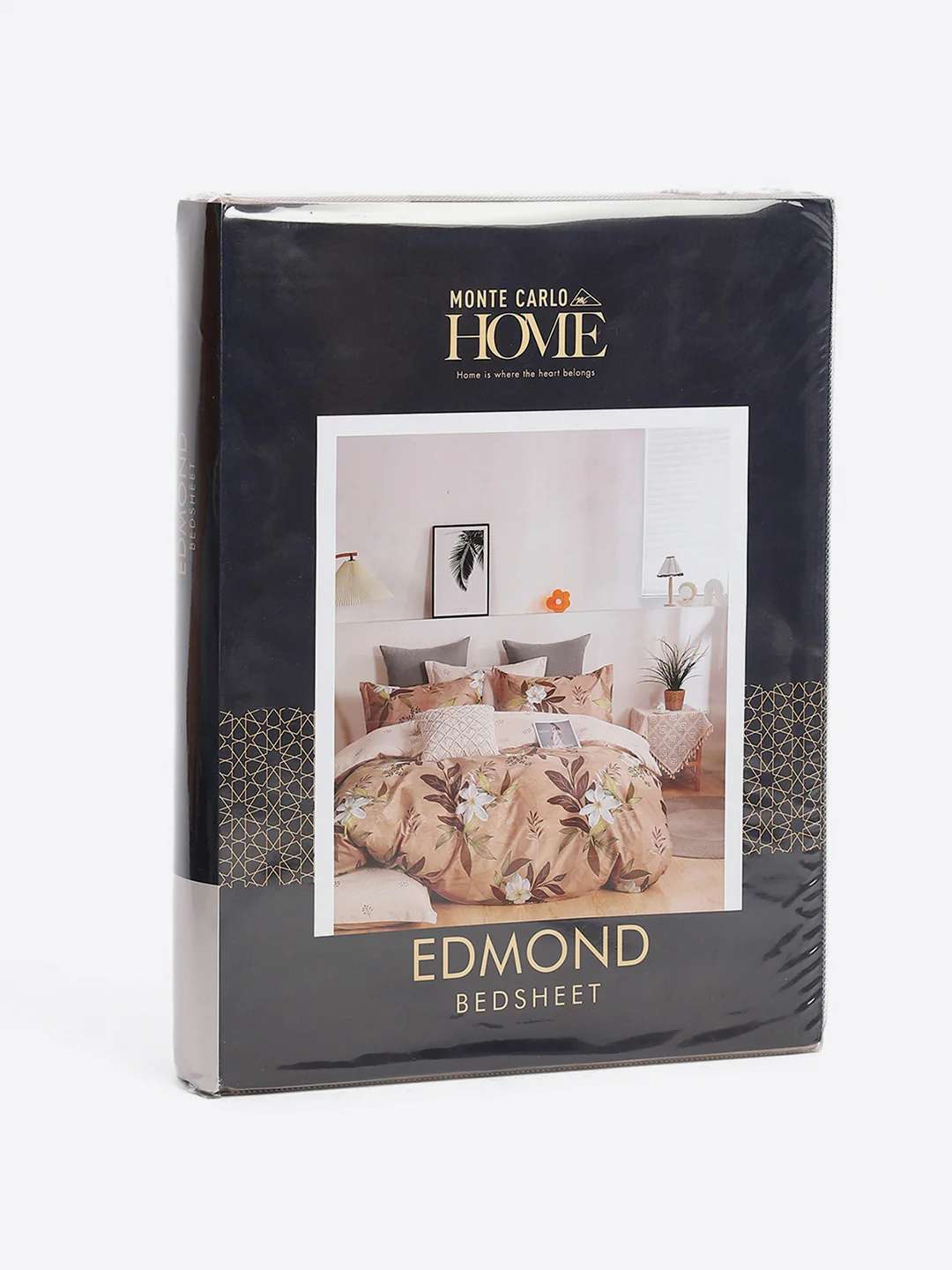130 GSM Polyester King Size 1 Bedsheet with 2 Pillow Covers (Edmond) - Image 9