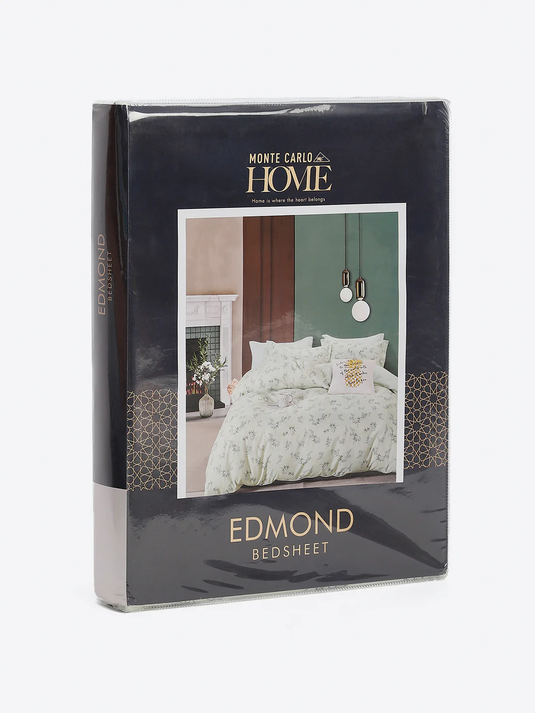 130 GSM Polyester King Size 1 Bedsheet with 2 Pillow Covers (Edmond) - Image 9