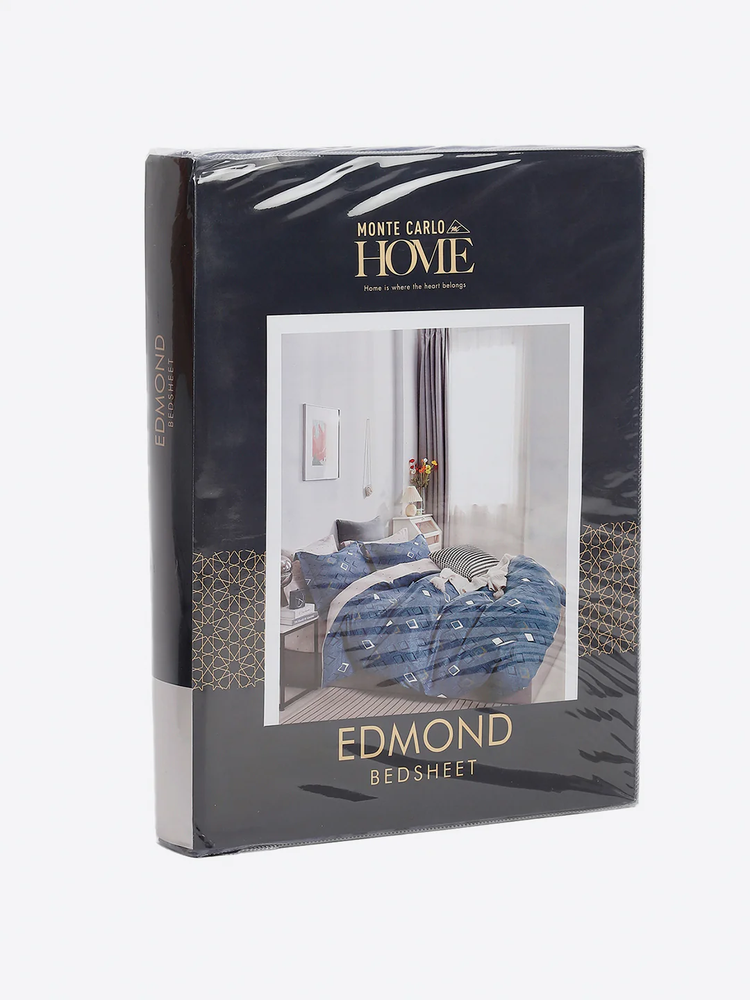 130 GSM Polyester King Size 1 Bedsheet with 2 Pillow Covers (Edmond) - Image 9