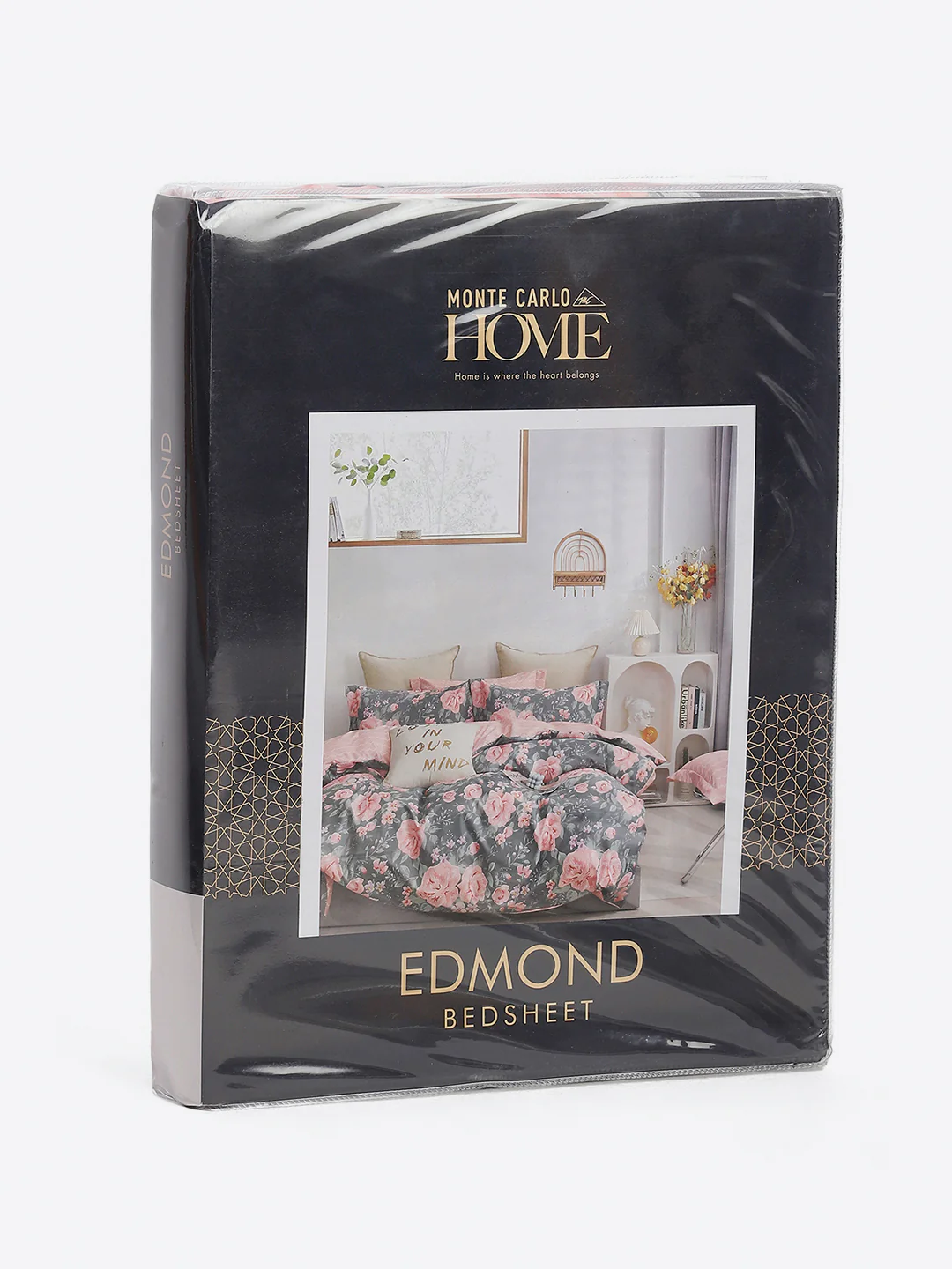 130 GSM Polyester King Size 1 Bedsheet with 2 Pillow Covers (Edmond) - Image 9