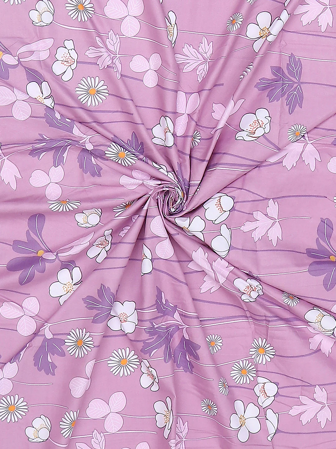 130 GSM Polyester King Size 1 Bedsheet with 2 Pillow Covers (Edmond) - Image 8