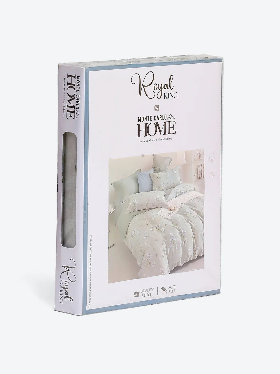130 GSM Polyester King Size 1 Bedsheet with 2 Pillow Covers (Royal King) - Image 9