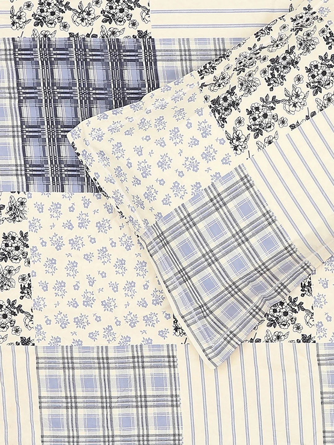 130 GSM Polyester King Size 1 Bedsheet with 2 Pillow Covers (Royal King) - Image 5