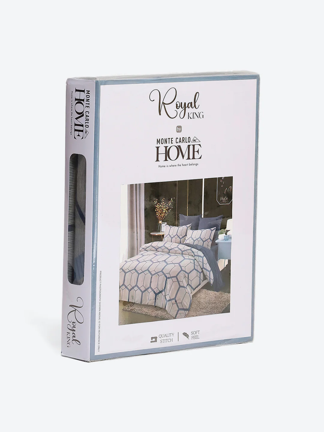 130 GSM Polyester King Size 1 Bedsheet with 2 Pillow Covers (Royal King) - Image 9