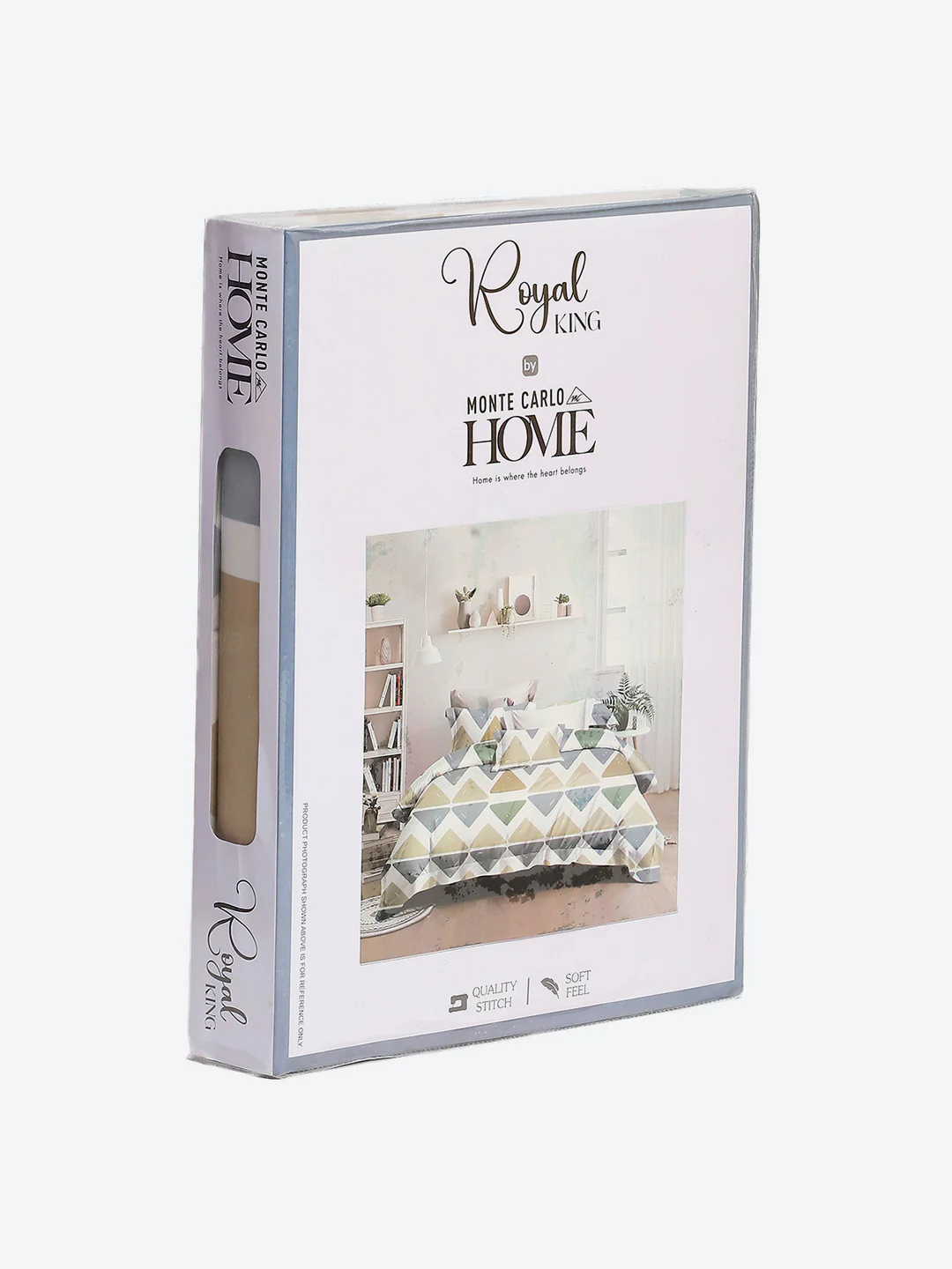130 GSM Polyester King Size 1 Bedsheet with 2 Pillow Covers (Royal King) - Image 9