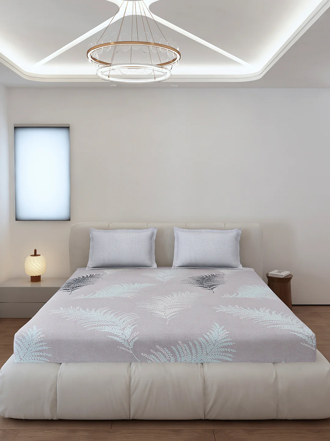 130 GSM Polyester King Size 1 Bedsheet with 2 Pillow Covers (Stanley) - Image 3