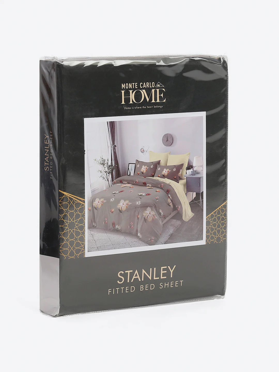130 GSM Polyester King Size 1 Bedsheet with 2 Pillow Covers (Stanley) - Image 10