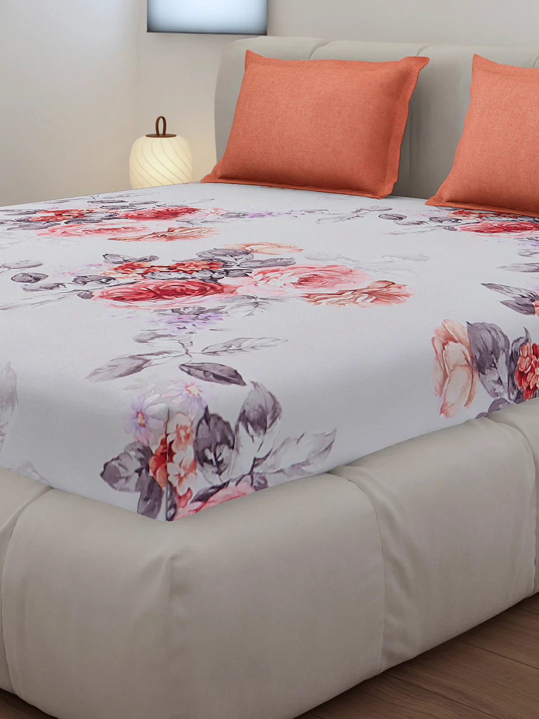 130 GSM Polyester King Size 1 Bedsheet with 2 Pillow Covers (Stanley) - Image 4