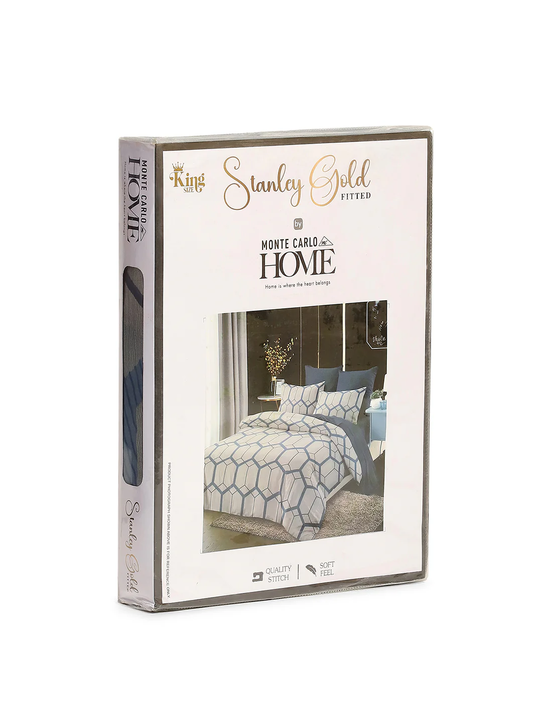 130 GSM Polyester King Size 1 Bedsheet with 2 Pillow Covers (Stanley Gold) - Image 10