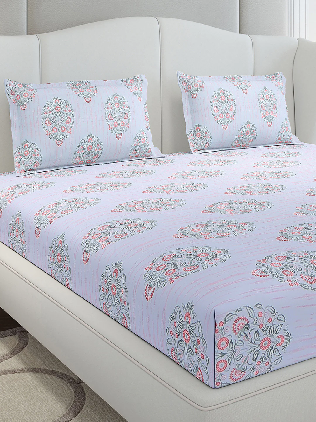 130 GSM Polyester King Size 1 Bedsheet with 2 Pillow Covers (Stanley Gold) - Image 4