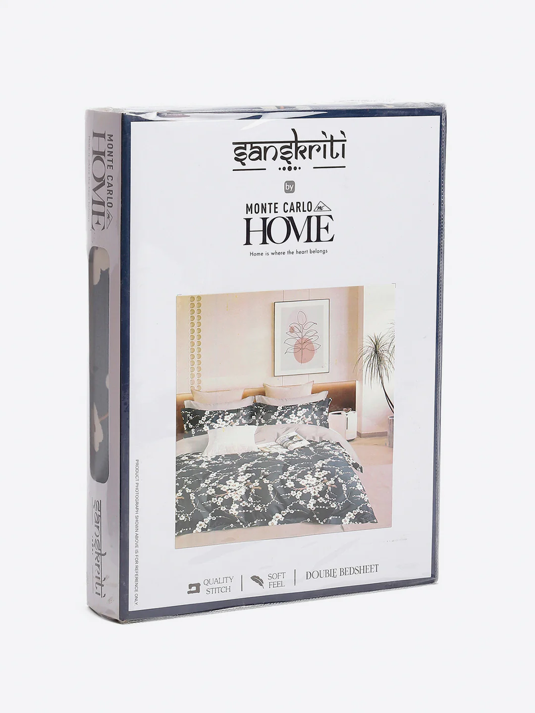 130 GSM Polyester Queen Size 1 Bedsheet with 2 Pillow Covers (Sanskriti) - Image 9