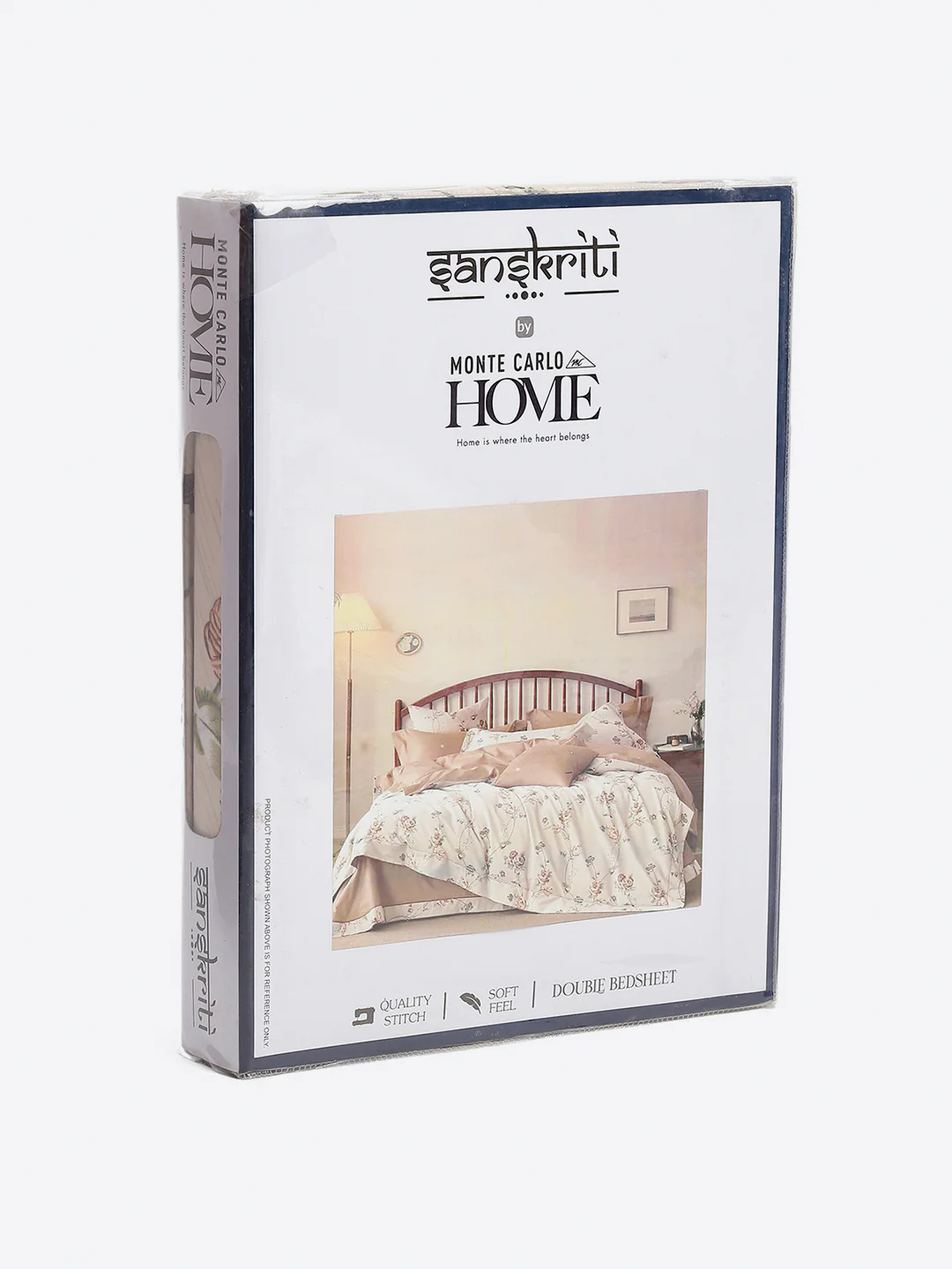 130 GSM Polyester Queen Size 1 Bedsheet with 2 Pillow Covers (Sanskriti) - Image 9