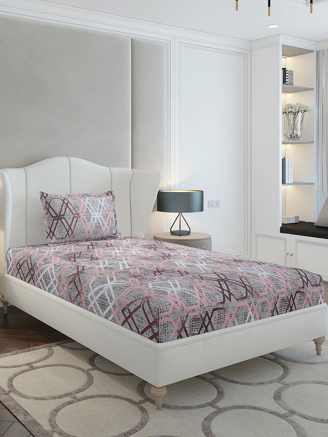 130 GSM Polyester Single Bedsheet with 1 Pillow Cover (Decoy) - Image 4