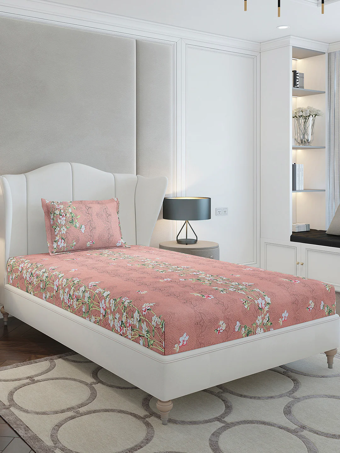 130 GSM Polyester Single Bedsheet with 1 Pillow Cover (Decoy) - Image 4
