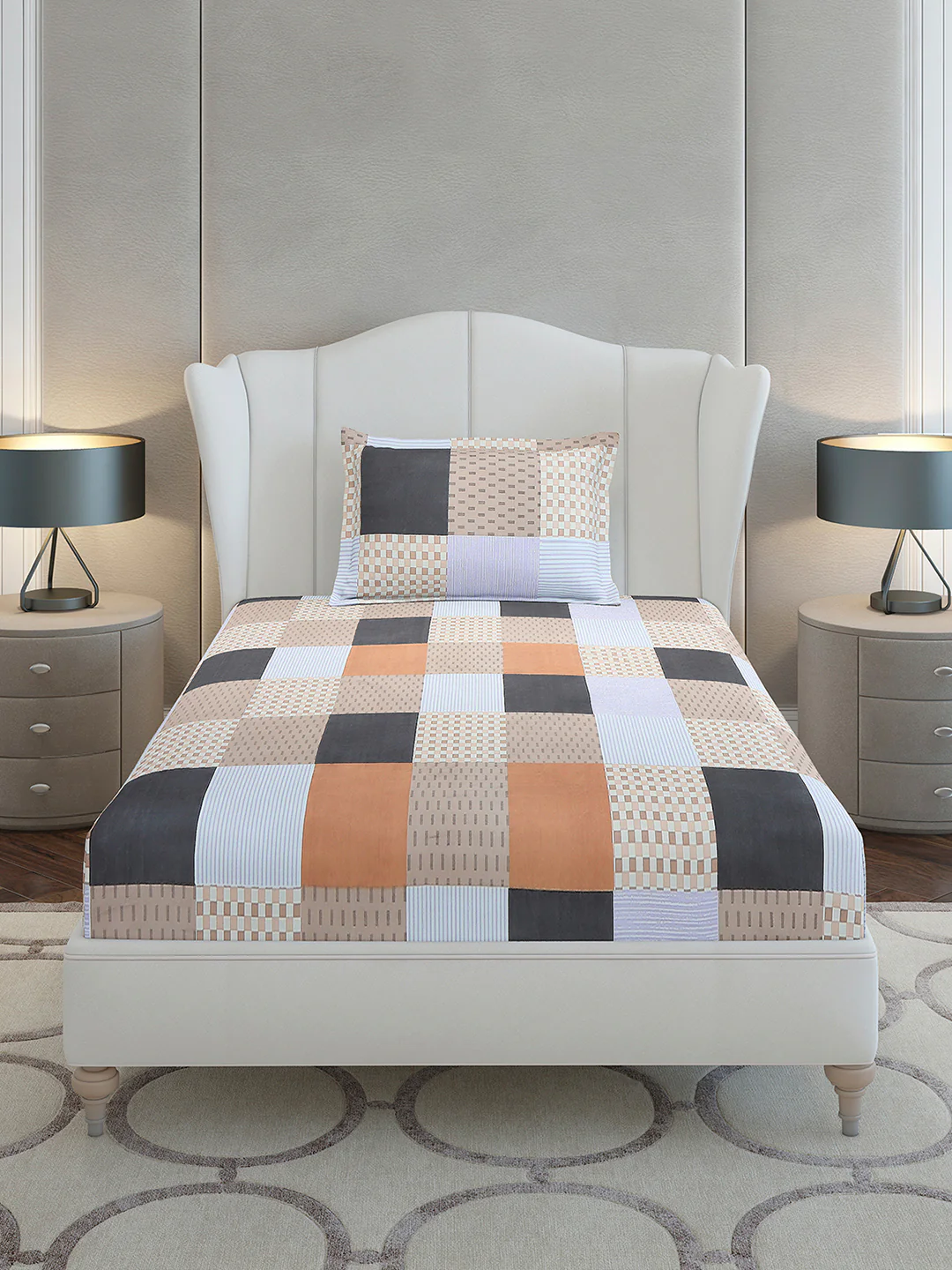 130 GSM Polyester Single Bedsheet with 1 Pillow Cover (Decoy) - Image 3