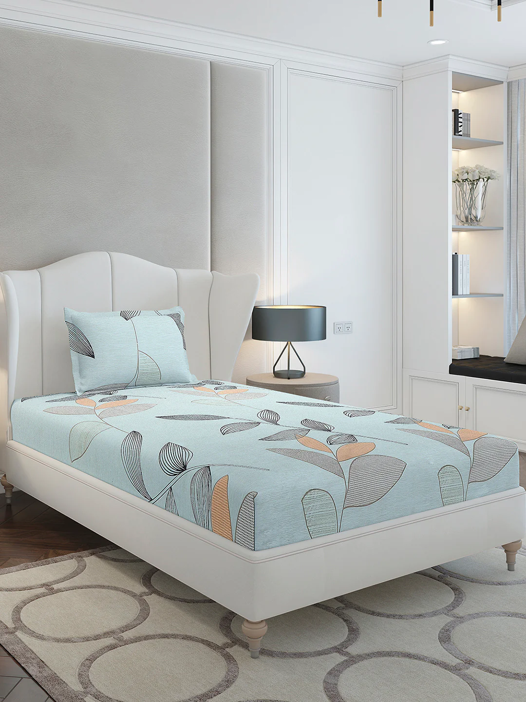 130 GSM Polyester Single Bedsheet with 1 Pillow Cover (Decoy) - Image 4