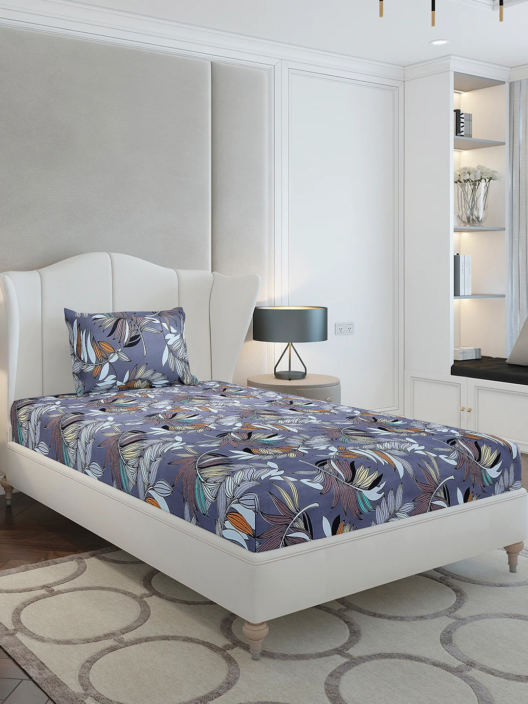 130 GSM Polyester Single Bedsheet with 1 Pillow Cover (Decoy) - Image 4