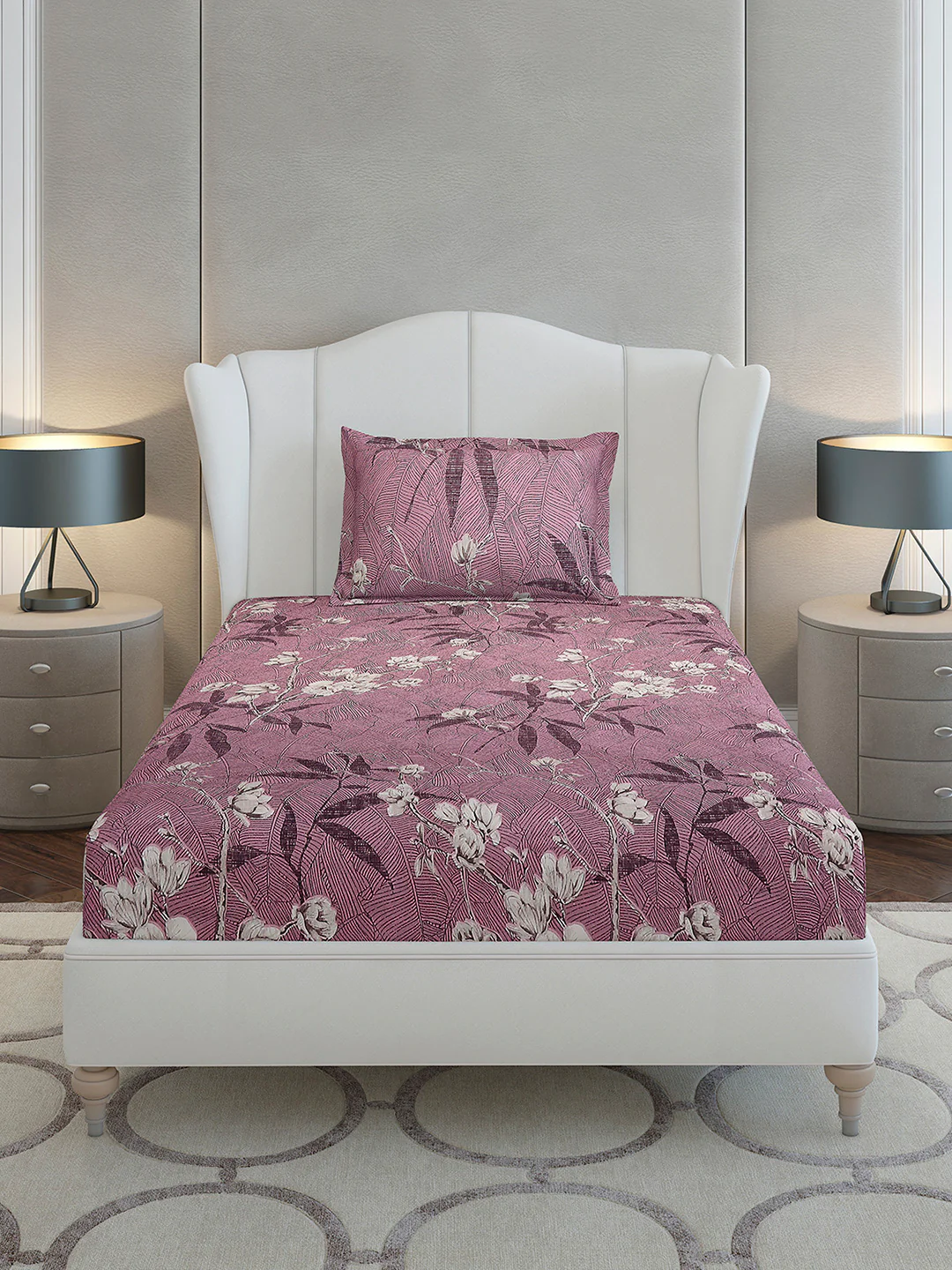 130 GSM Polyester Single Bedsheet with 1 Pillow Cover (Decoy) - Image 3