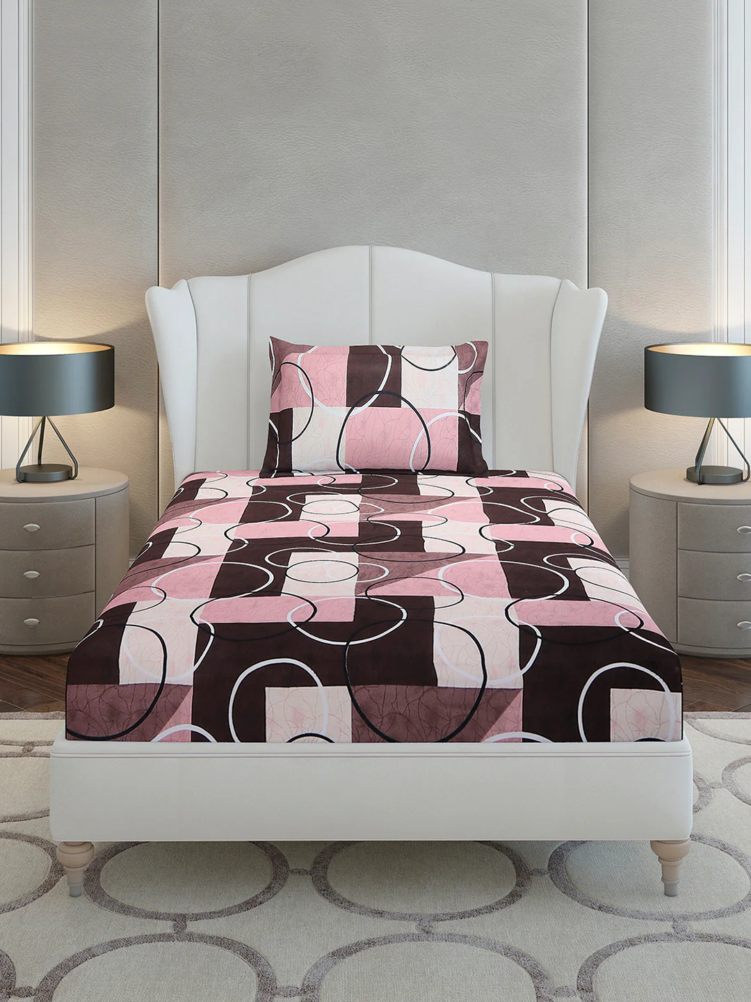 130 GSM Polyester Single Bedsheet with 1 Pillow Cover (Decoy) - Image 3