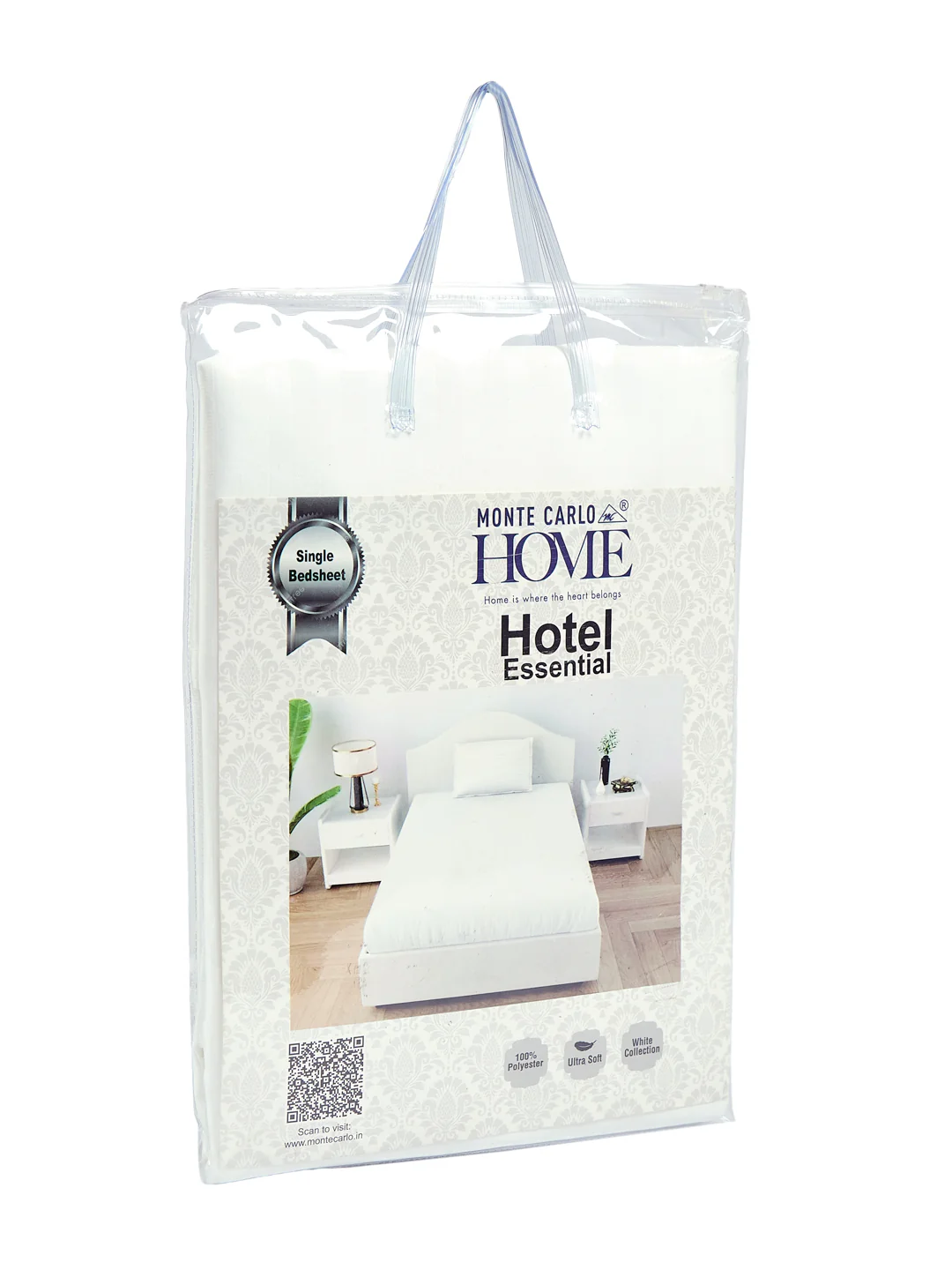 130 GSM Polyester Single Bed Bedsheet with 1 Pillow Cover Hotel Essential Collection - Image 11
