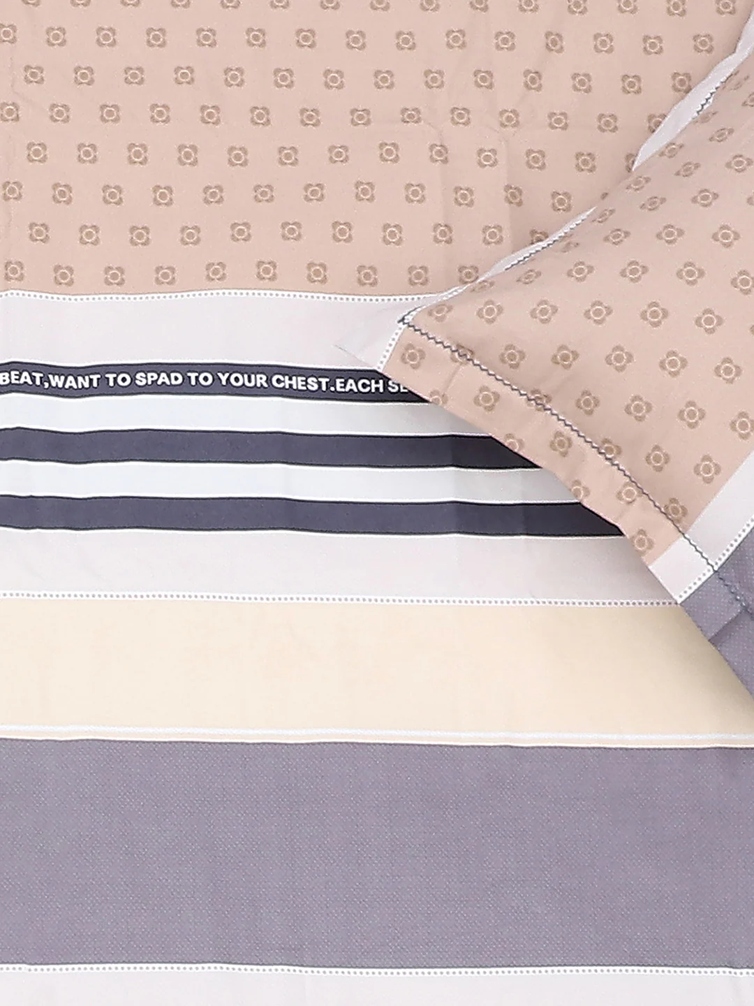 140 GSM Polyester Double Bed Bedsheet with 2 Pillow Covers - Image 6