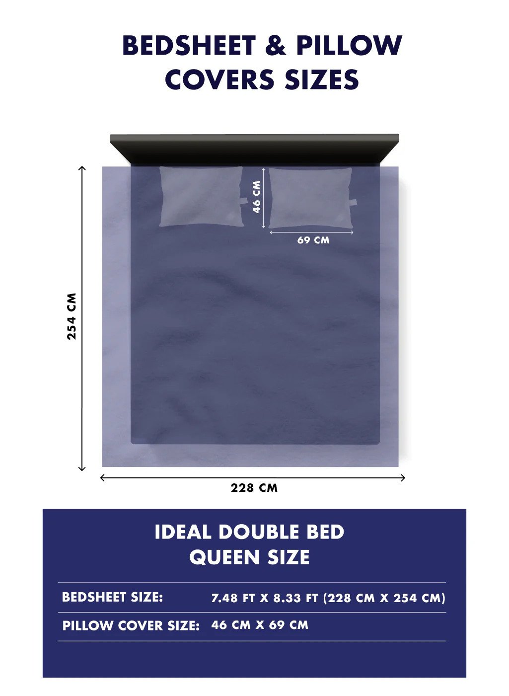140 TC Cotton Double Bed Bedsheet with 2 Pillow Covers - Image 4