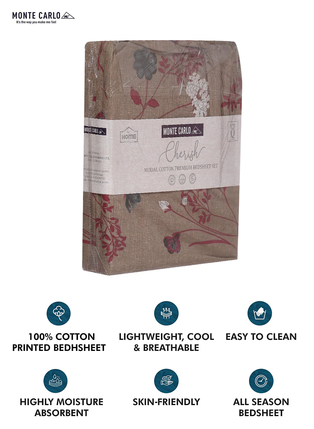 140 TC Cotton Double Bed Bedsheet with 2 Pillow Covers - Image 10