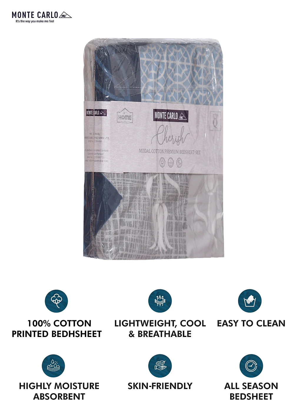 140 TC Cotton Double Bed Bedsheet with 2 Pillow Covers - Image 10