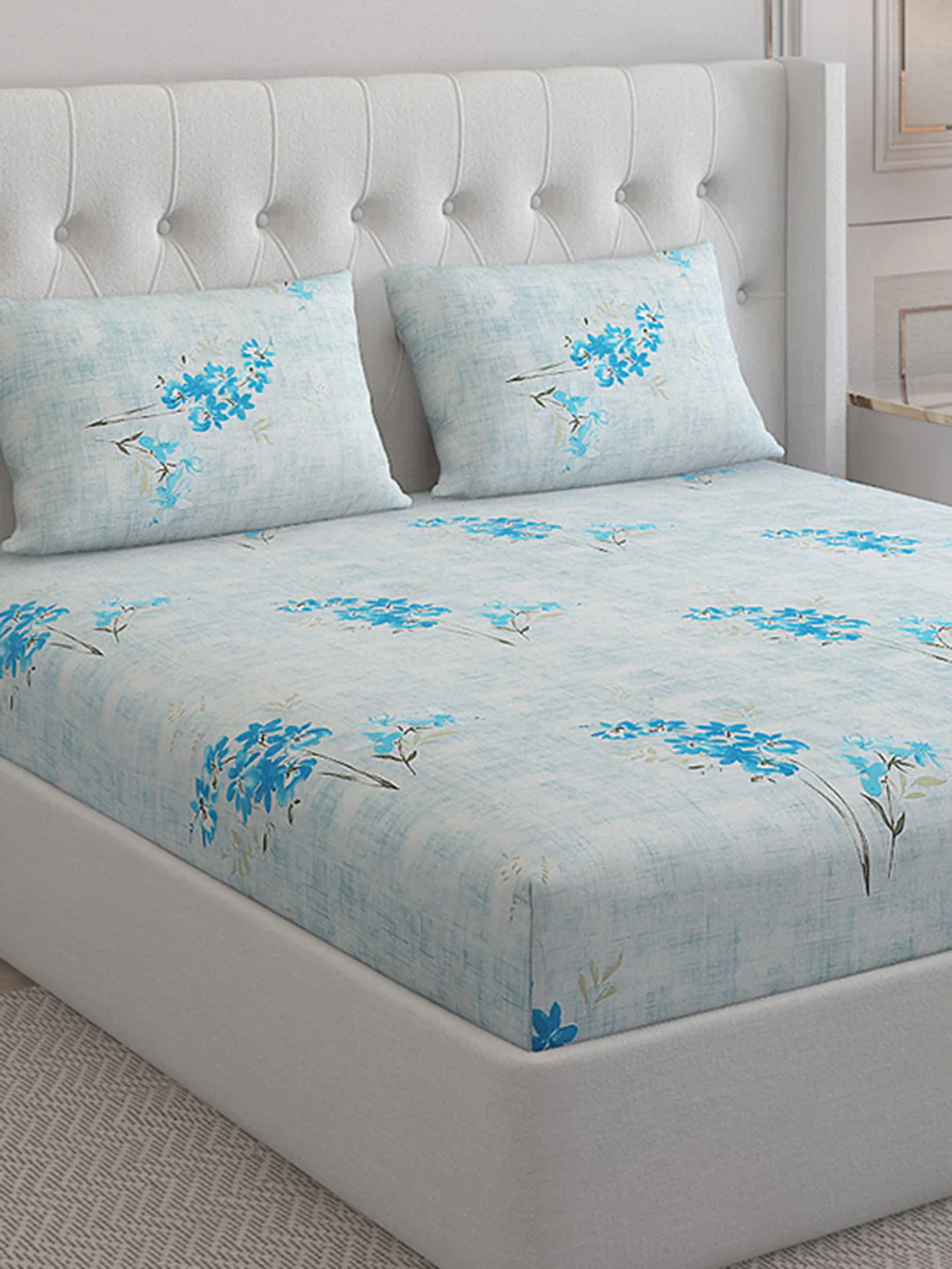 140 TC Cotton Double Bed Bedsheet with 2 Pillow Covers - Image 5