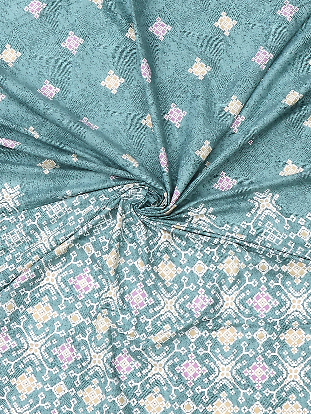 144 TC Cotton Double Bed 1 Fitted Bedsheet with 2 Pillow Cover (Solstice) - Image 8