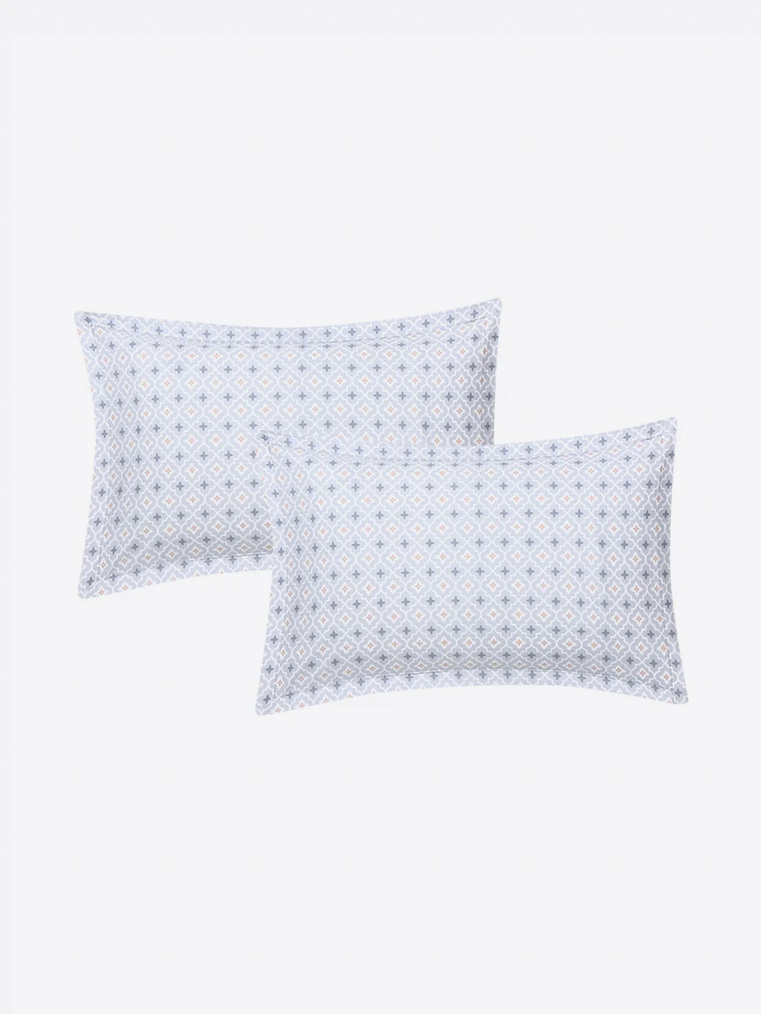 144 TC Cotton Double Bed 1 Fitted Bedsheet with 2 Pillow Cover (Solstice) - Image 7