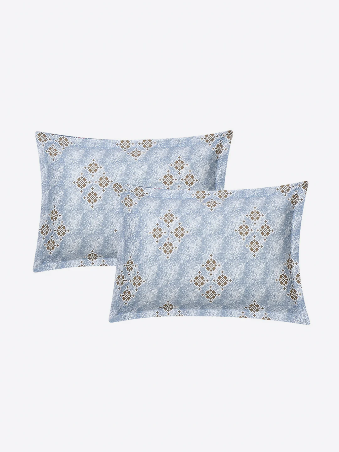 144 TC Cotton Double Bed 1 Fitted Bedsheet with 2 Pillow Cover (Solstice) - Image 7