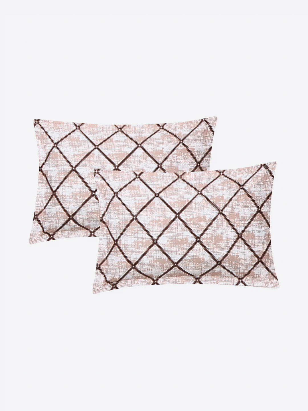 144 TC Cotton Double Bed 1 Fitted Bedsheet with 2 Pillow Cover (Solstice) - Image 7