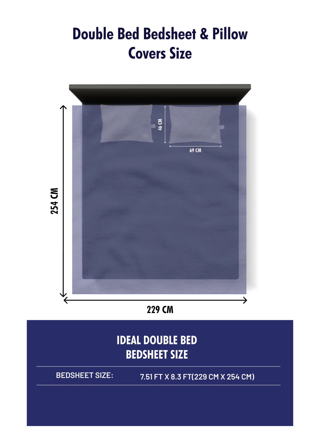 144 TC Cotton Double Bedsheet with 2 Pillow Covers - Image 10