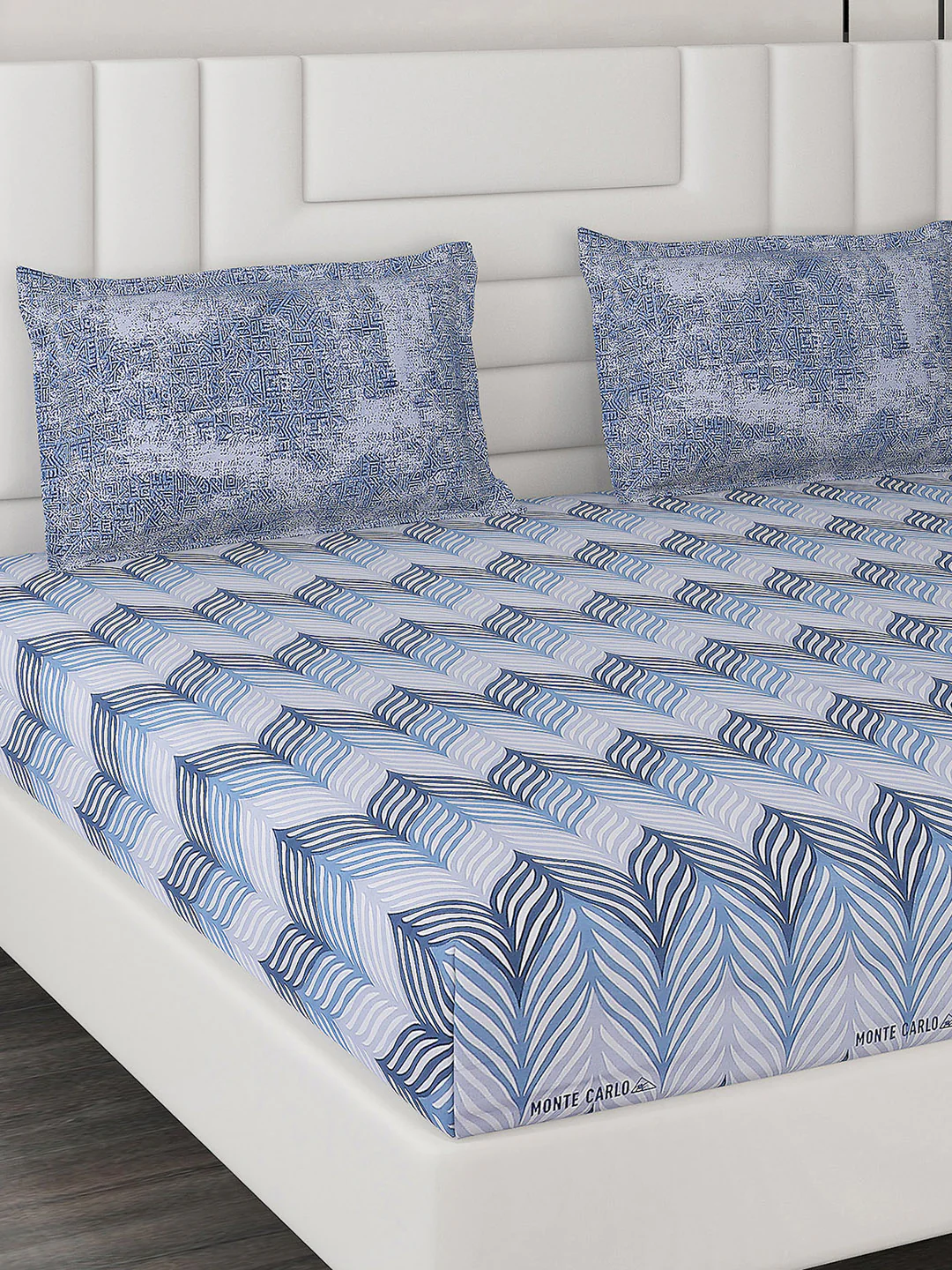 144 TC Cotton Double Bedsheet with 2 Pillow Covers - Image 4